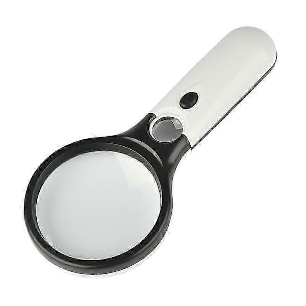 Suurennuslasi 3 LED-valolla, kannettava 3X 45X linssi teräväpiirtoinen suurennuslasi valolla 12