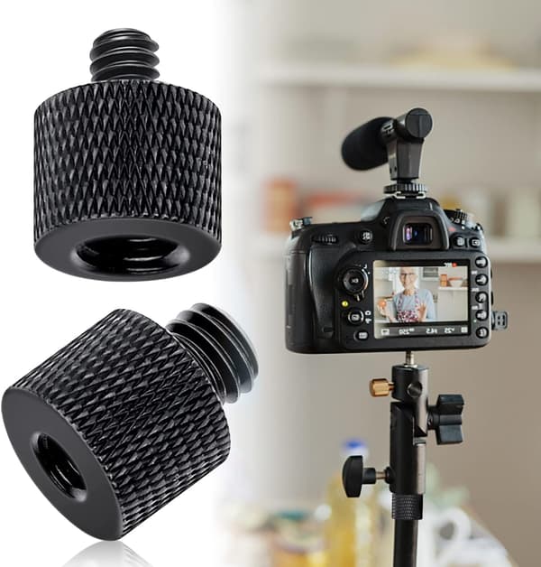 #Kamerans Avatar-skruvadapter 2 stk. Gjenge 3/8 til 1/4 Hanadapter#