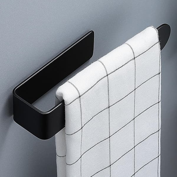 37 cm, sort håndklædeholder til badeværelset, håndklædeholder uden boring SUS304