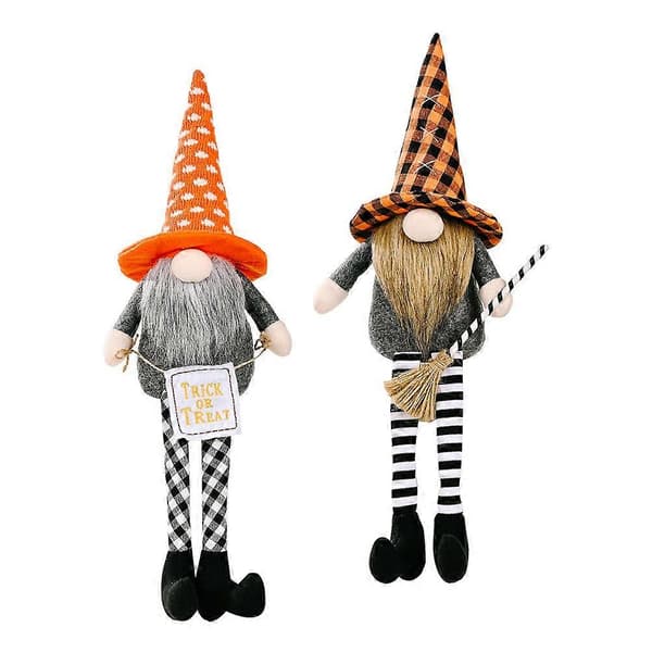 Cute Halloween Decorations 2pcs Gnome Design Small Doll Suitable For Table Decoration 29X9CM Fabric Material Use