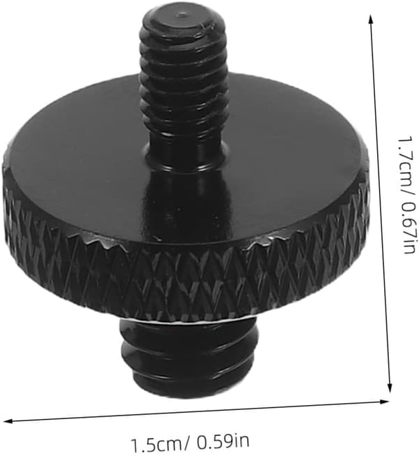 8 stk. metallmikrofon skrueadapter robust gjengeadapter 1/4 for M4 for mikrofonstativ utendørs opptak og studiooppsett -
