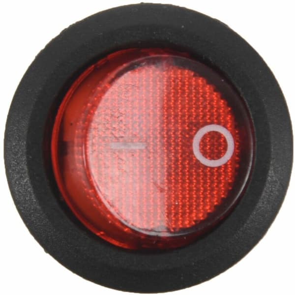 Red ON OFF Double Pole Rocker Switch 3 Pin 20mm