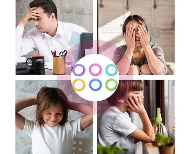 6 dele håndspinnerringe, dekompressionslegetøj, antistresslegetøj, fingerlegetøj, stilfulde spinnerringe[YJD]
