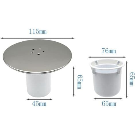 90 mm duschavloppsskydd – Högflödesplugg med kromfinish – Sifon med snabbkopplingskopp – Kompatibel med standardhål