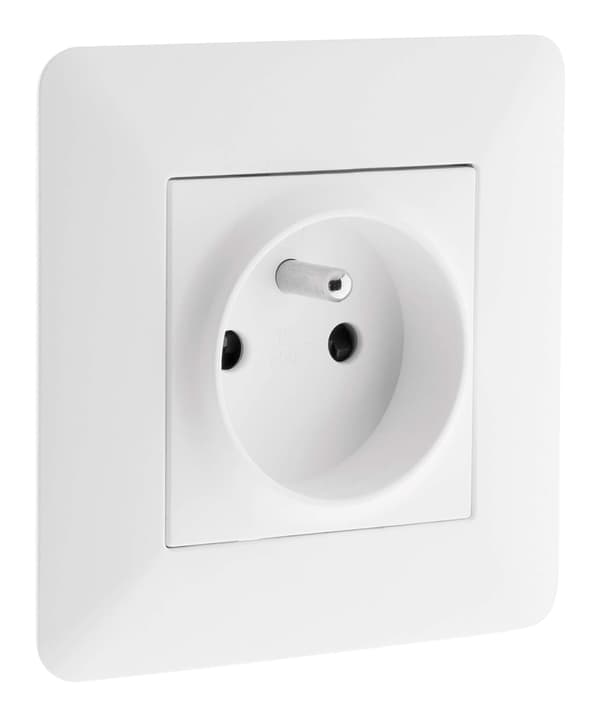 Innfelt enkeltuttak 16A - Hvit