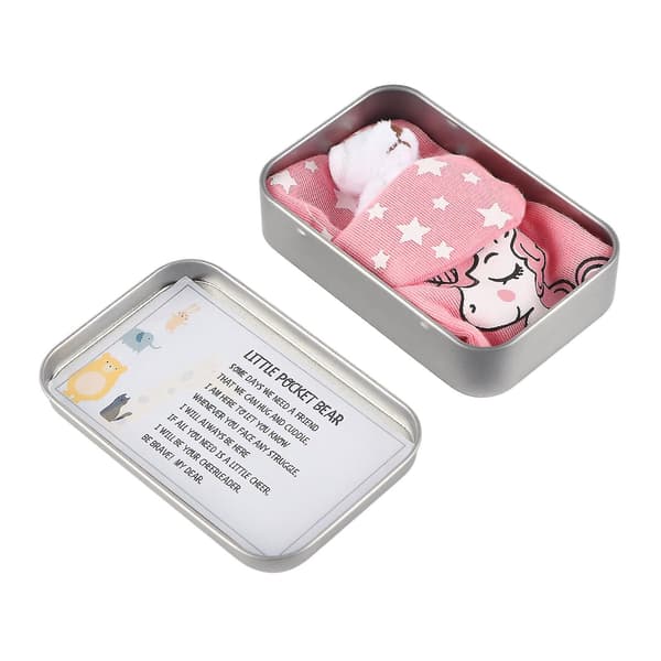 Mini Teddy Bears Can Plush Mini Bear Stuffed Animal Gift in a Cage