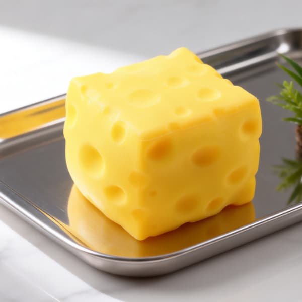 Cheese Squishy Stress Relief Toy - Large Soft Squeezable Sensory Toy for Anxiety Relief