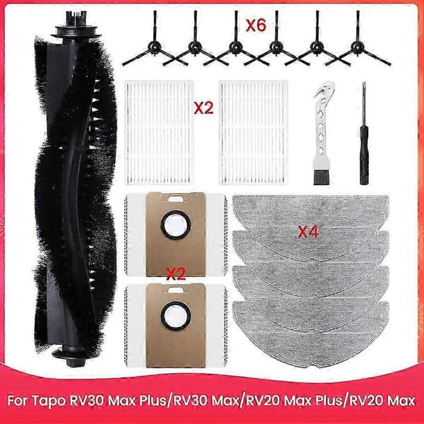 Tapo RV30 Max Plus/RV30 Max/RV20 Max Plus/RV20 Max Robotdammsugare Tillbehörssats & Reservdelar