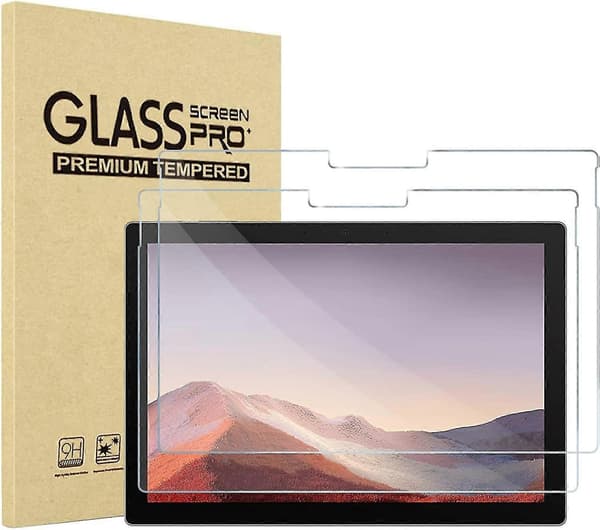 2-pakkaus näytönsuoja Surface Pro 7 Plus/Surface Pro 7 / Pro 6 / Pro 5 / Pro 4, karkaistu lasinen näytönsuoja 12,3 tuumalle