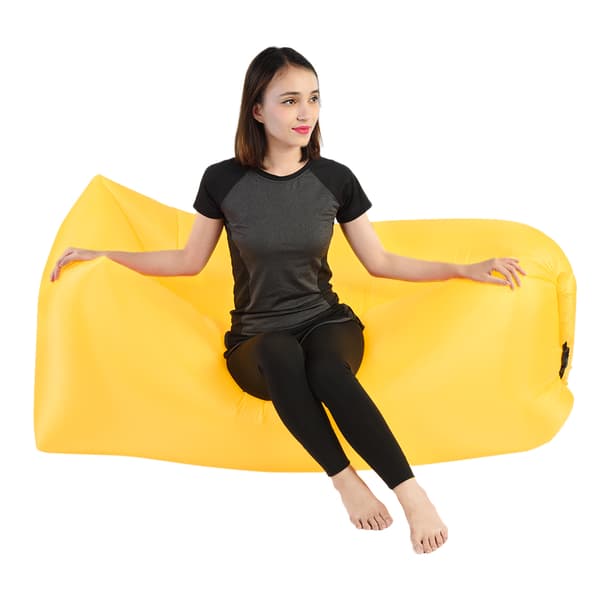 Oppblåsbar sovepose med bæreveske Lazy Lounger luftsofa bærbar sofa for barn