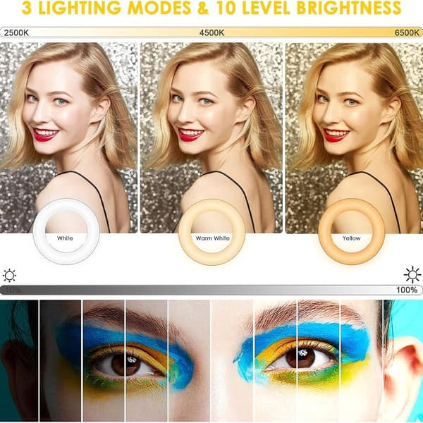 4-inch Laptop Ring Light with Stand Conference Lighting KLB