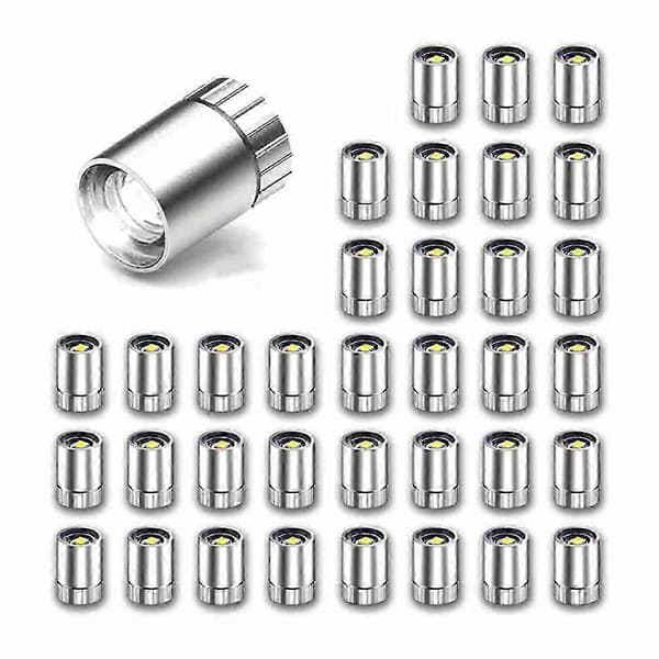 36 stk. miniaturebelysning til, miniature LED-lys til håndværk, mini spotlights batteridrevne (Col