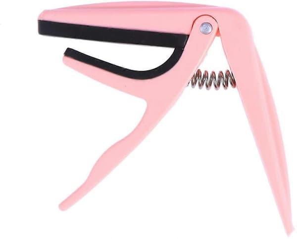 Professionel Ukulele Capo Enhånds Hurtigskift Ukelele Capo Zinklegering Guitar Dele Tilbehør (Pink)