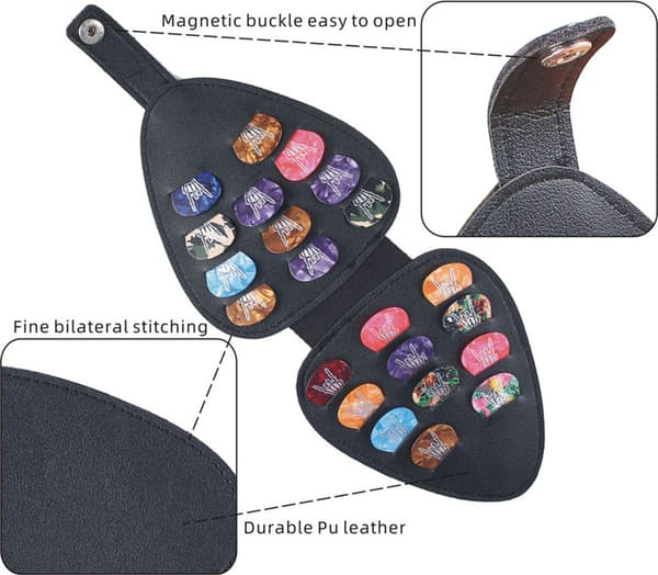 Guitar Pick Set, Includes Storage Box, Various Picks for Guitar and Bass Guitar
