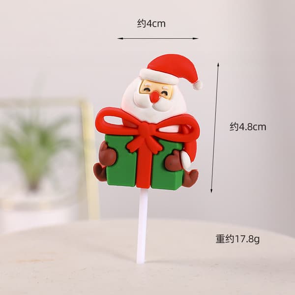 Five Styles Five Pieces Bichon Cake Decorations Christmas Gift Box