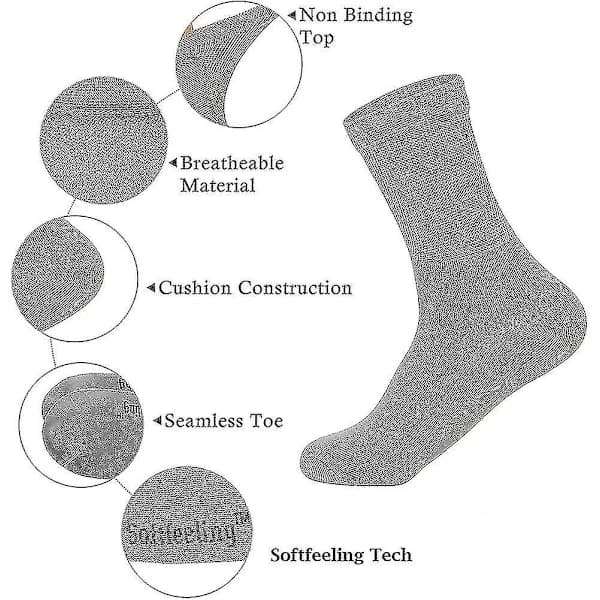 Bamboo Socks for Women and Men, Seamless, Circulation-Boosting