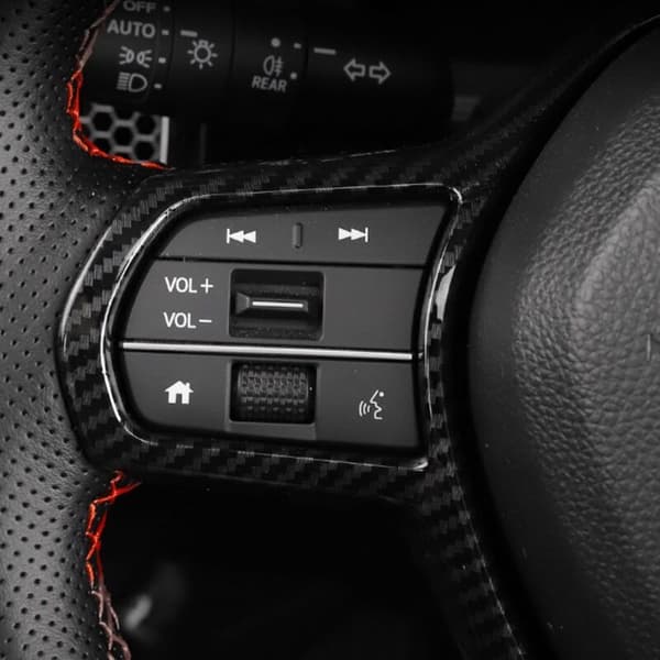 For 11th 2022 Steering Wheel Button Panel Frame Decor Sticker Car Interior Accessories, Red