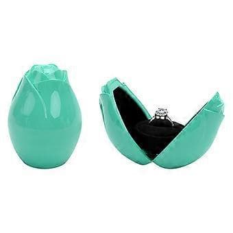 Double Opening Ring Storage Box Unique Rose Jewelry Holder Stylish Flower Shaped Container for Secure Accessory Storage Tiniland Tiniland
