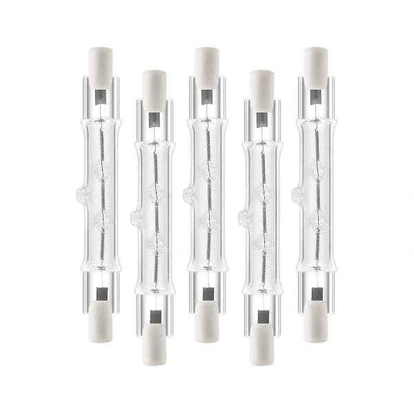 5-pack R7s 118mm 300W 230V, R7s halogen linear lamp_yux