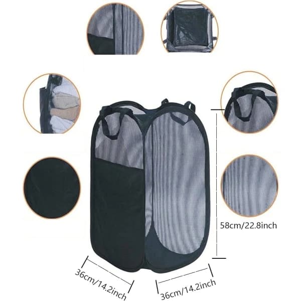 Foldable Laundry Basket 75L Large Laundry Hamper Foldable, Portable Foldable Laundry Baskets