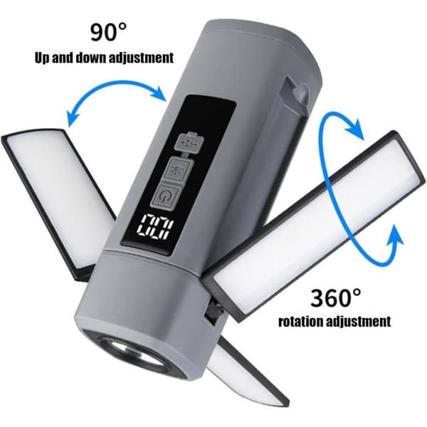 Ideell campinglampe ved strømbrudd, Multifunksjonell teleskopisk LED-campinglampe 1500 lumen