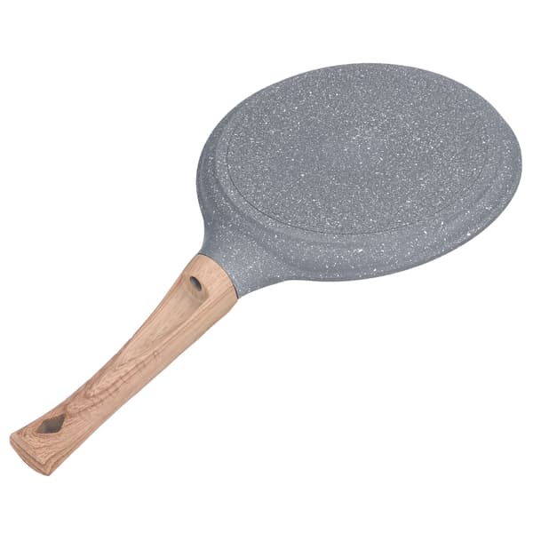 Flatbunnet pannekakepanne Grå aluminiumslegering Kokepanne Non-stick stekepanne til kjøkkenet