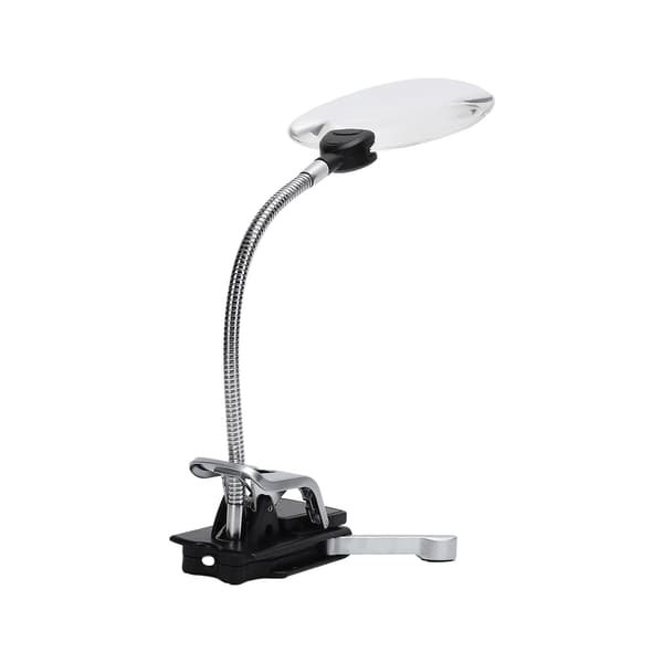 5X/10X Desktop Magnifier with LED Light Adjustable Magnifying Glass for Reading and Jewelry Making