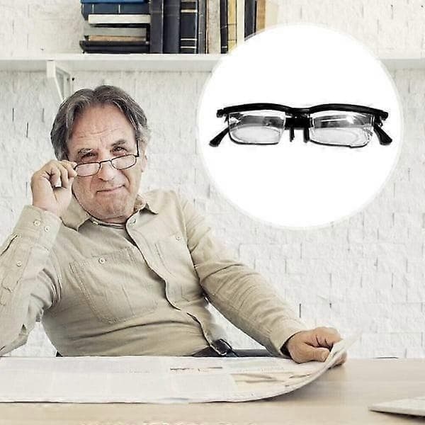 Säädettävät lasit tarkennuslinsseillä -3 - +6 diopteria