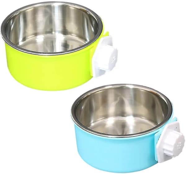 Dog Crate Bowl 2-pack Removable Double Food Bowls