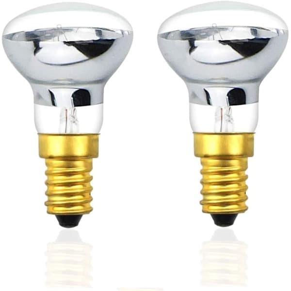2-pakning R39 E14 Reflekterende Lyspære Spotlight Dimbar Lavalamp 25W S