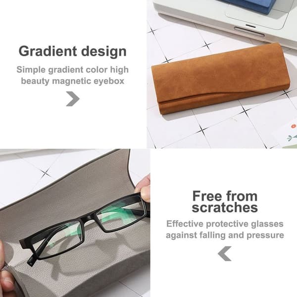 Eyeglass case, glasses bag for reading glasses, glasses and dark khaki