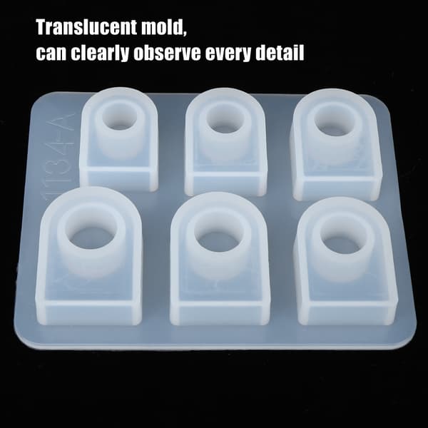 Silicone Ring Mold Square Head Modern Transparent DIY Handmade Jewelry Mold Kit