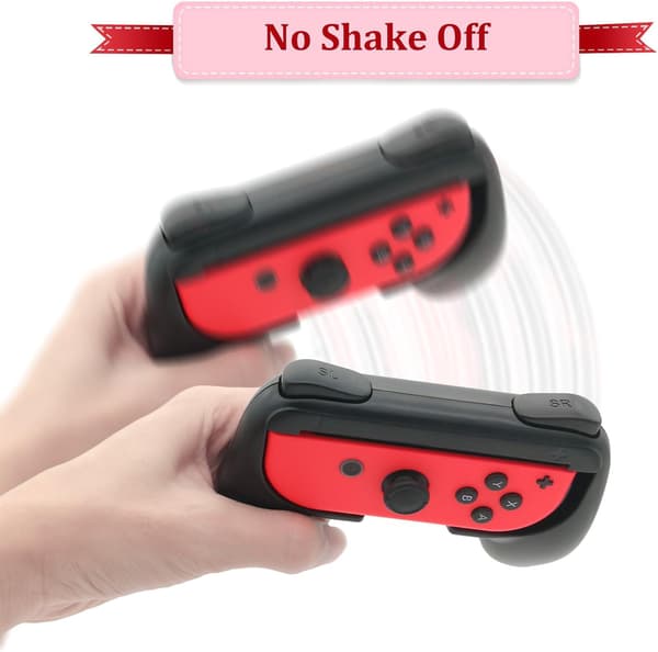 Svart (2-pakning) - Grepsholder kompatibel med Joy Con for Switch & OLED-modell, komfortkontrollgrep