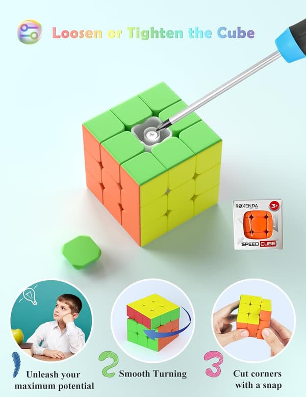 Magisk Kub, 3x3 Speed Cube - Hållbar, Solid & Frostad, Stickerless, Snabbare än Originalet (3x3x3)
