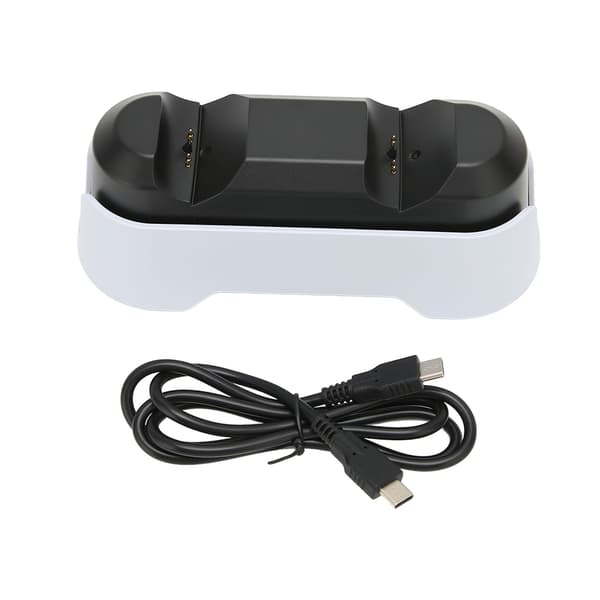 Til PS5-controller ladestation Controller dobbelt opladningsdock til PS5 med LED-indikator hvid