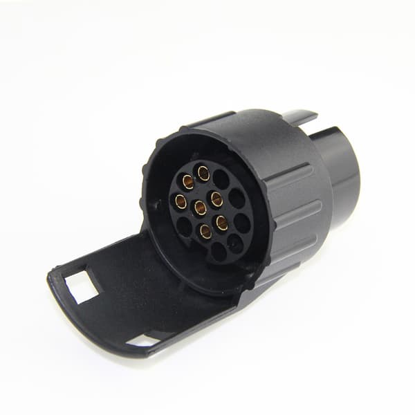 Black Car Trailer Tester 1pc 12V 7-Pin Trailer Test Tool Wiring Circuit Tester Diagnostic Tool Socket Tester