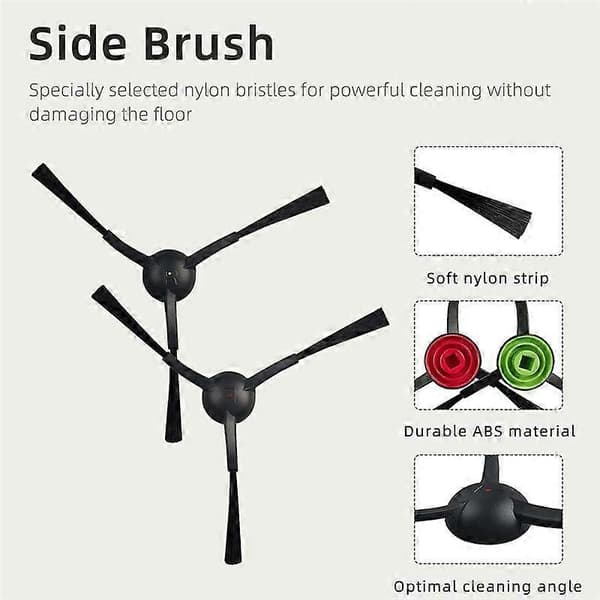 Replacement Compatible for Honiture G20, G20 Pro Robot Vacuum Cleaner, Main Brush, Side Brushes db As Shown As Shown