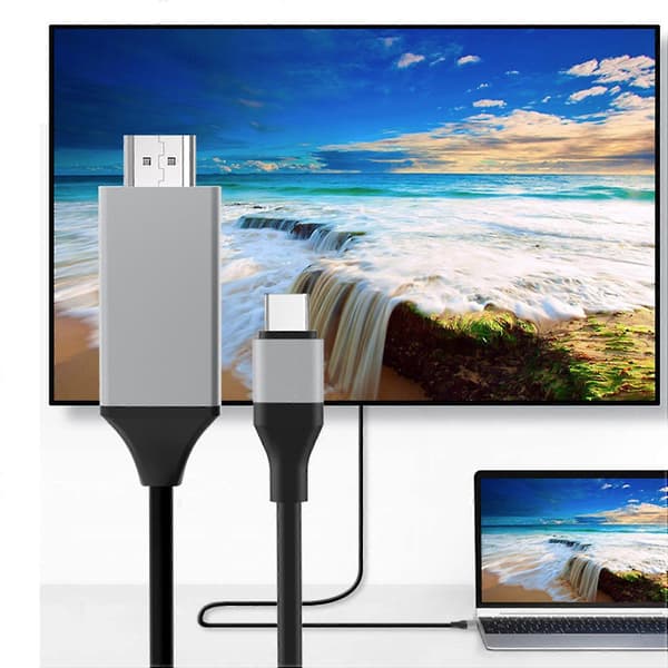 Type-c til -kompatibel adapterkabel 4k 30hz høyoppløselig kabel samme skjermkabel Usb-lading Ca
