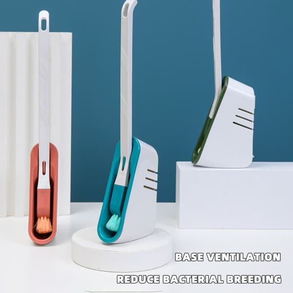 Multifunctional Non-Marking Wall-Mounted No Dead Ends Multi-Way Bathroom Base Brush Set Green