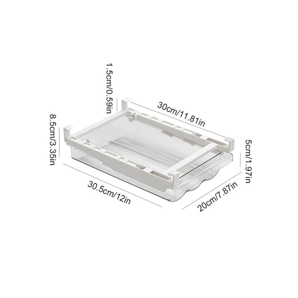Refrigerator Storage Box, Egg Holder with Handle, Egg Storage Container, Transparent Plastic Egg Box, Pull-out Egg Tray