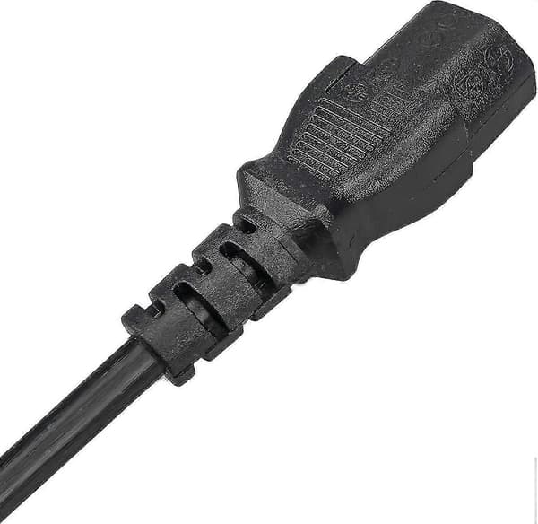 Power Cable, 3-Pin Power Cord 1.5m / 4.92ft, 10a 18awgx3c, for Laptops, PC Monitors, Scanners, TVs, Printers