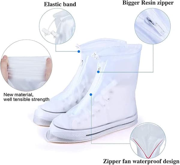 Waterproof Shoe Covers Reusable Waterproof Lightweight Non-slip