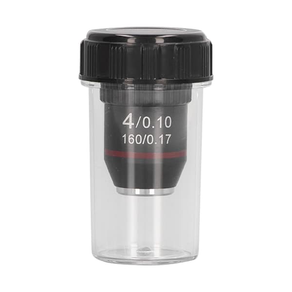 Achromatic Microscope Objective 4X High Magnification Lens 20.2mm Interface Thread Standard RMS