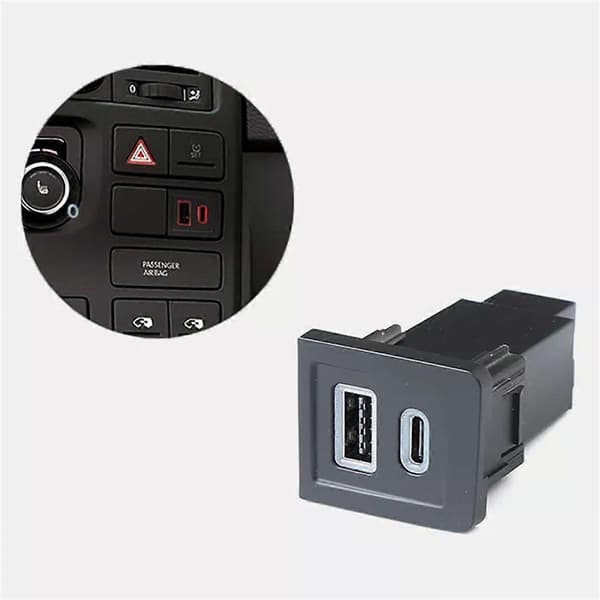 Bil USB-oplader PD Hurtigopladning QC3.0 Telefonopladningsadapterstik til T5 2003-2015