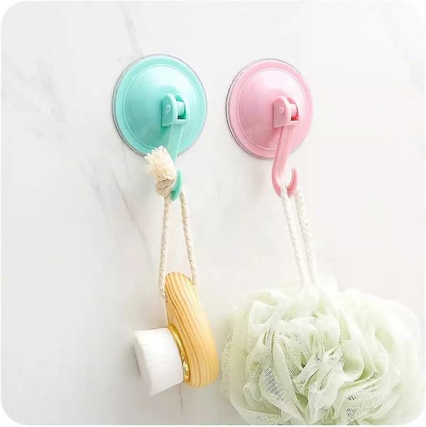 12 x Suction Cup Hooks - Heavy Duty Hangers - Removable and Reusable Without Nails & Glue For Smooth Surfaces Bathroom & Kitchen