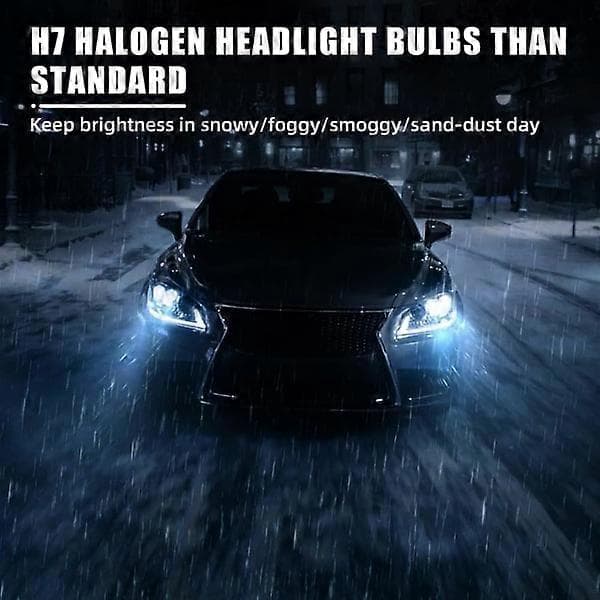4 pcs H7 Headlight Bulbs, 12V/100W Xenon Gas Halogen Headlights, Bright H7 Headlight Bulb for Car Headlight High Beam or Low Beam