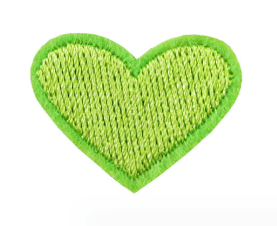 22 stykker kjærlighetsembroderte strykelapper 2,2x2 cm, broderte klistremerker