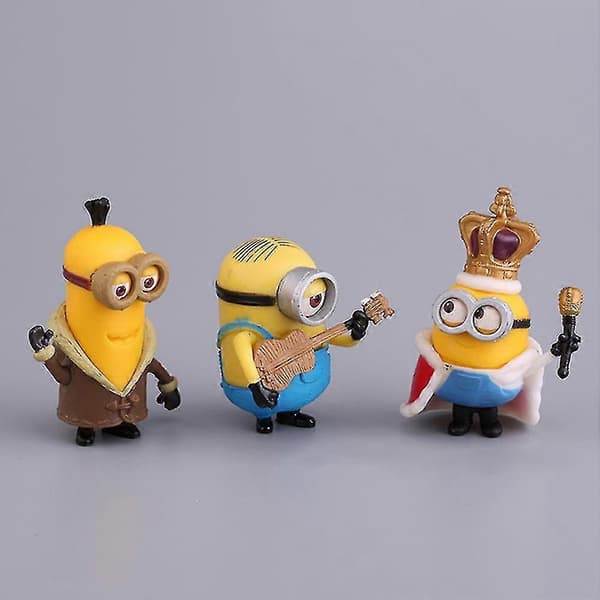 10 stk Pvc Mini Søde Figurlegetøj Fødselsdagsgave Minions Modeller Kagepynt Ny