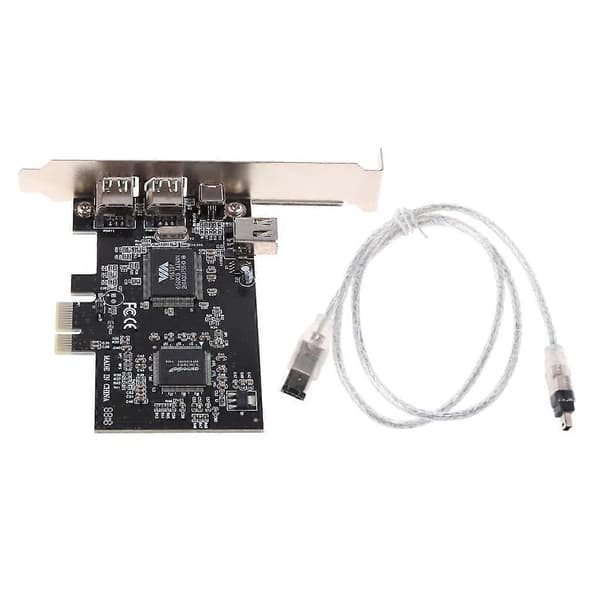 Videoopptakskort PCIe 3x 1394A Firewire PCI for Express til IEEE 1394