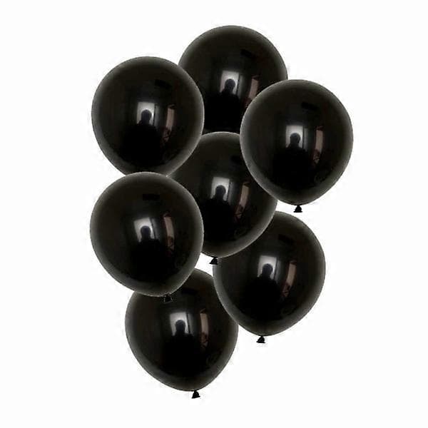 100-pak sorte balloner 26 cm latex fest fødselsdag sort